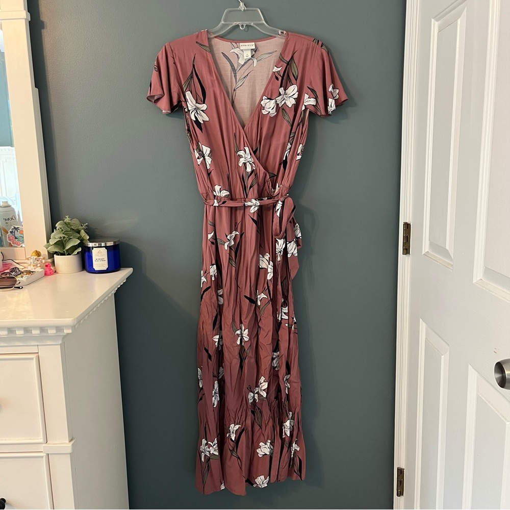 Pink Floral Maxi Dress